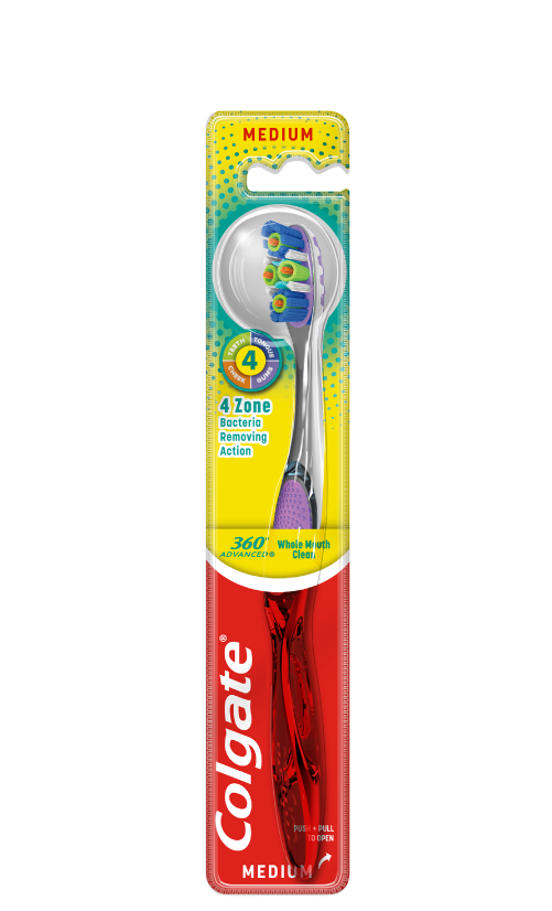 Colgate® 360° Advanced Szczoteczka do zębów średnia MEDIUM