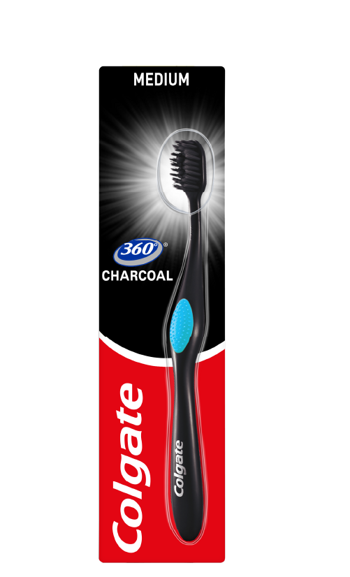 Colgate® 360° Black Szczoteczka do zębów średnia MEDIUM 2 sztuki