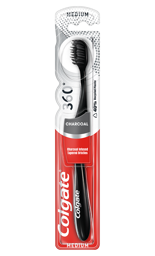 Colgate® 360° Black Szczoteczka do zębów średnia MEDIUM 2 sztuki
