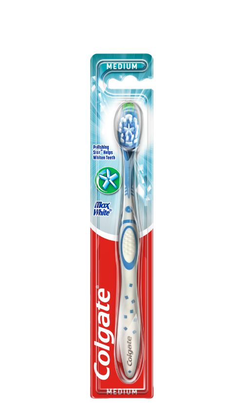 Colgate® Max White Szczoteczka do zębów z powierzchnią polerującą średnia 1 szt