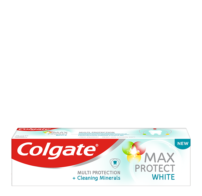Colgate® Max Protect White wybielająca pasta do zębów z miko-czyszczącymi minerałami 75 ml
