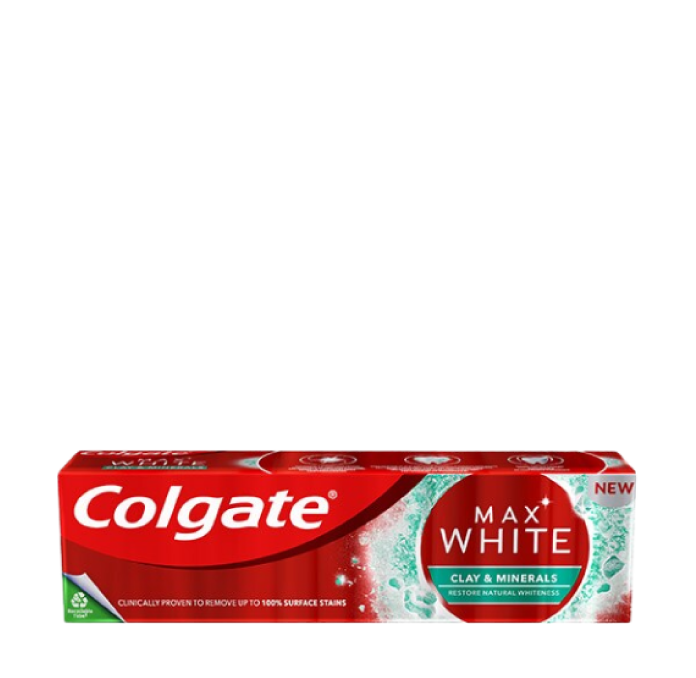 Colgate® Max White Clay & Minerals wybielająca pasta do zębów z glinką i minarałami 75ml
