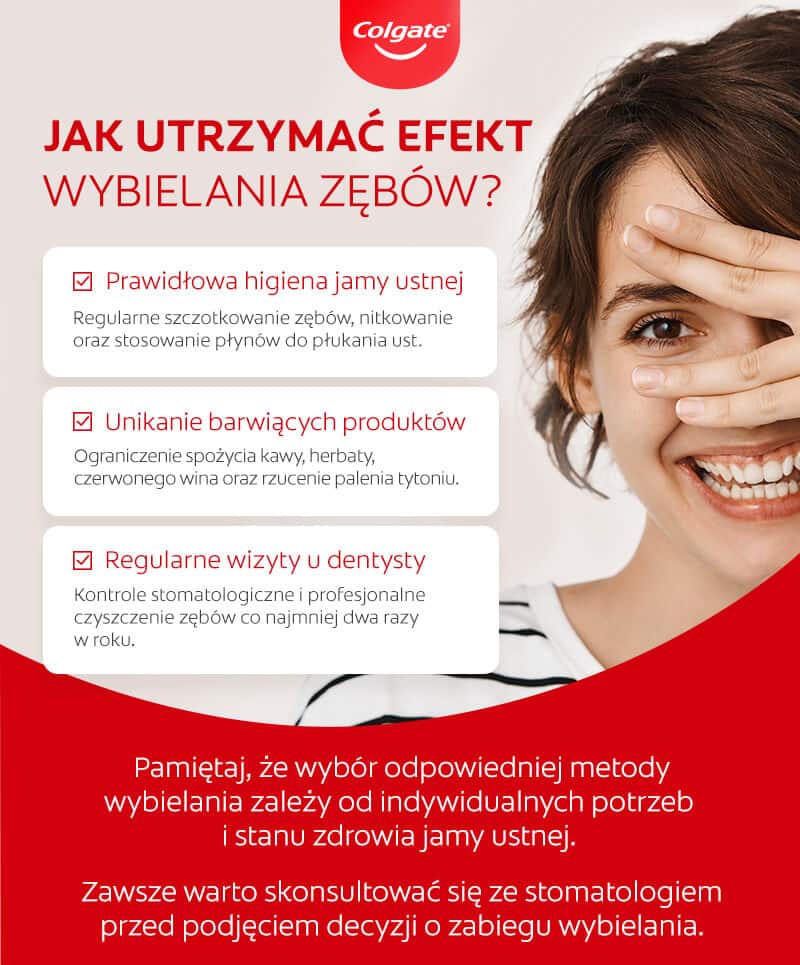 Jak utrzymać efekt wybielania zębów? – infografika
