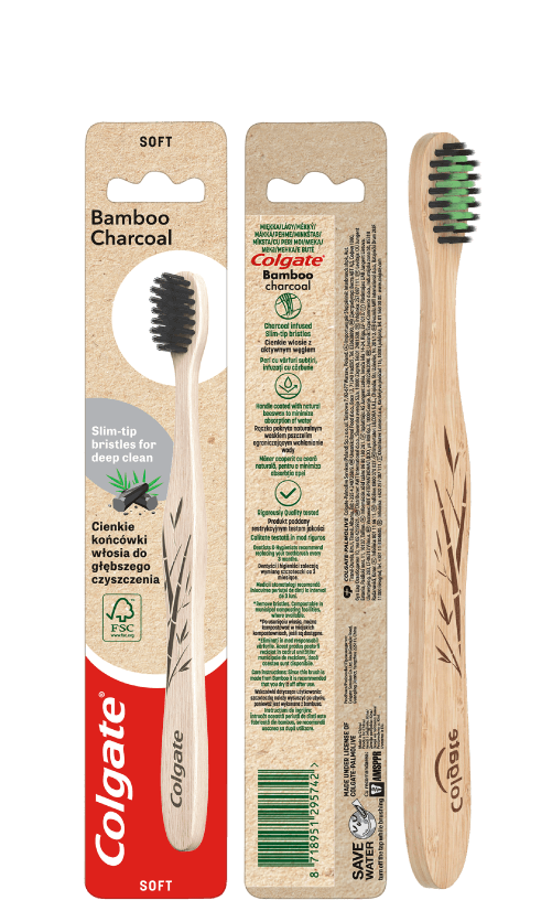 Colgate® Bamboo Bambusowa szczoteczka do zębów miękka SOFT 1 sztuka