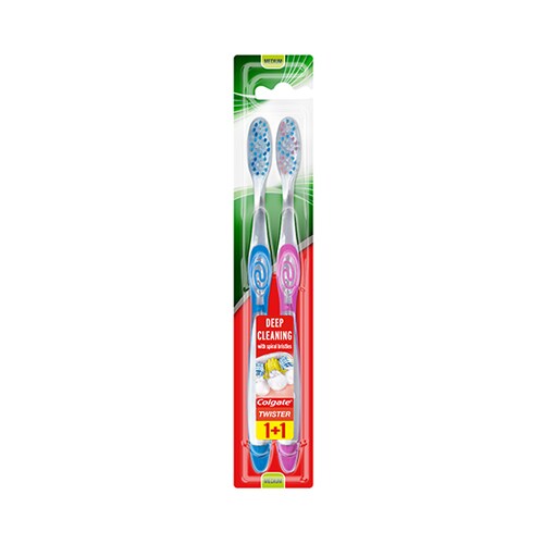 Szczoteczka Do Zębów Colgate Twister Średnia 2 Sztuki