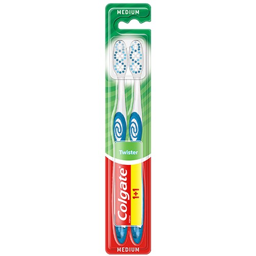 Szczoteczka Do Zębów Colgate Twister Średnia 2 Sztuki