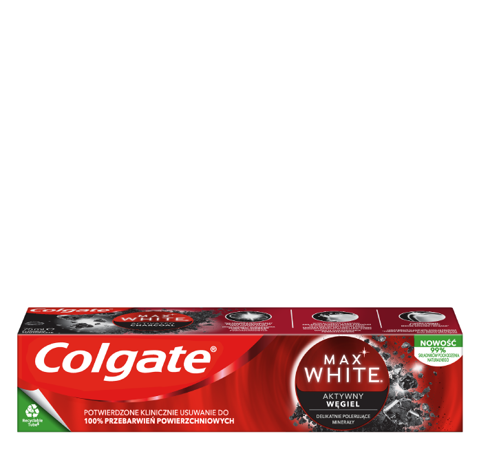 Colgate® Max White Charcoal Wybielająca pasta do zębów z aktywnym węglem 75ml