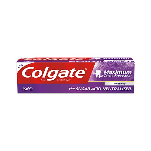 Pasta Z Zawartością Fluoru I Wapnia Colgate Maximum Cavity Protection Whitening 75 Ml